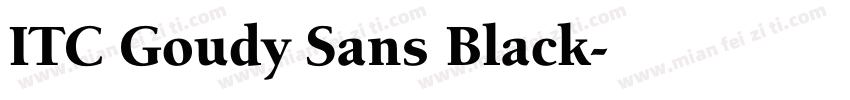 ITC Goudy Sans Black字体转换
